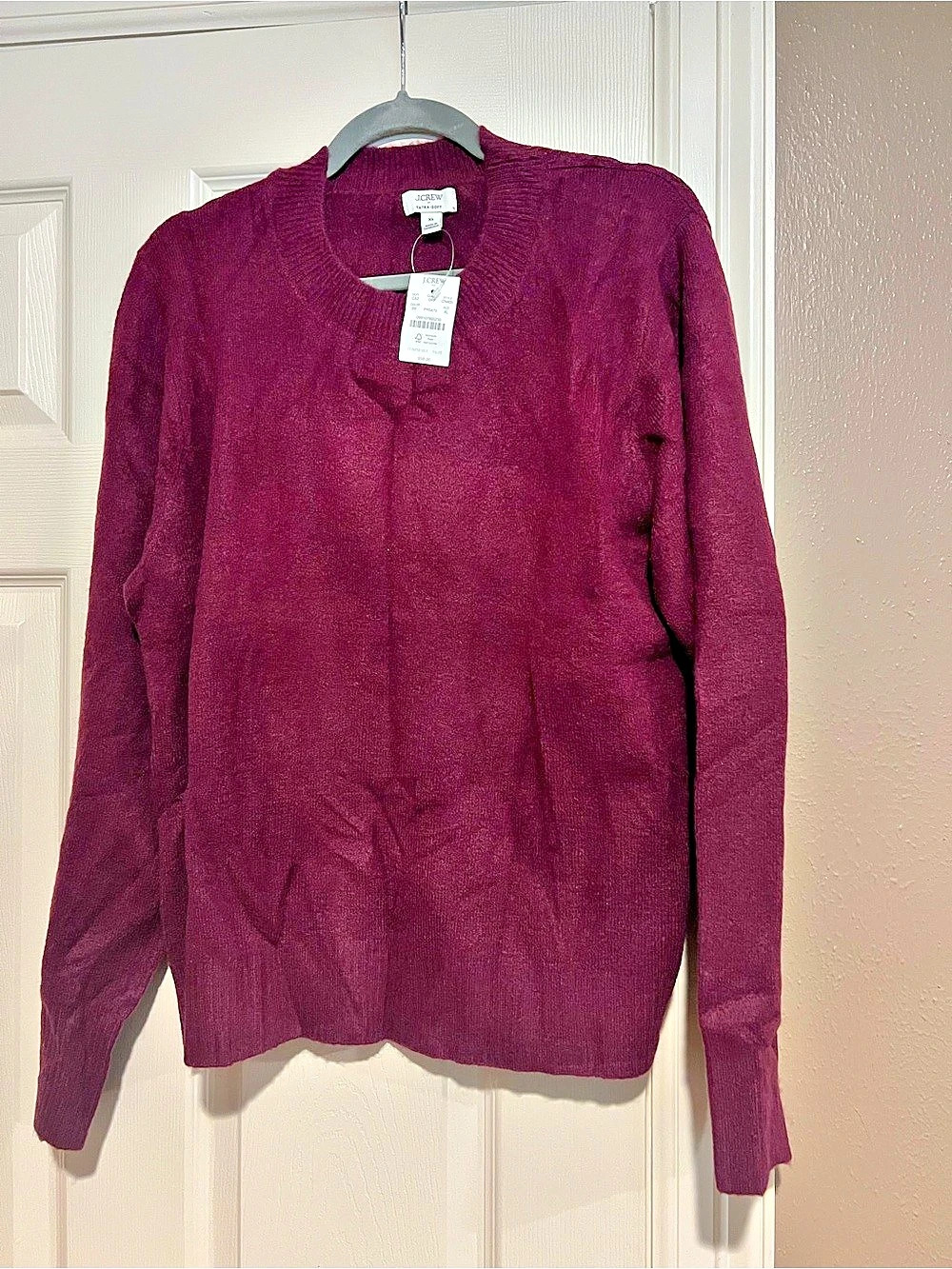 J.Crew Extra-Soft Crewneck Sweater Purple XL